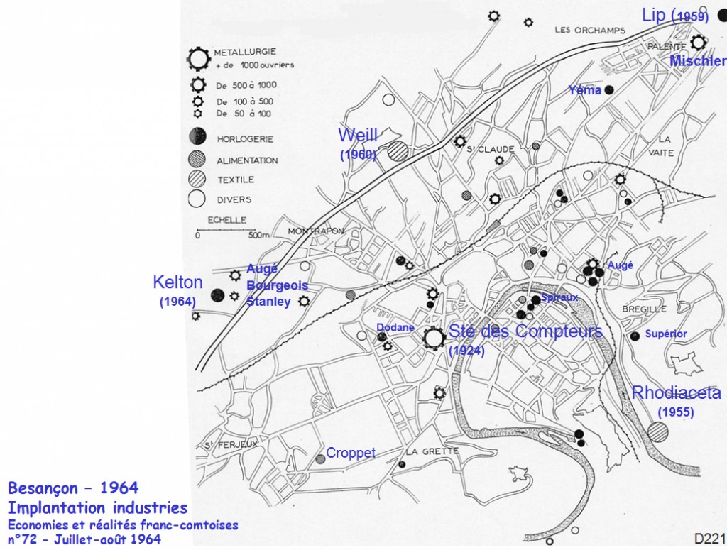 Industries de Besançon en 1964